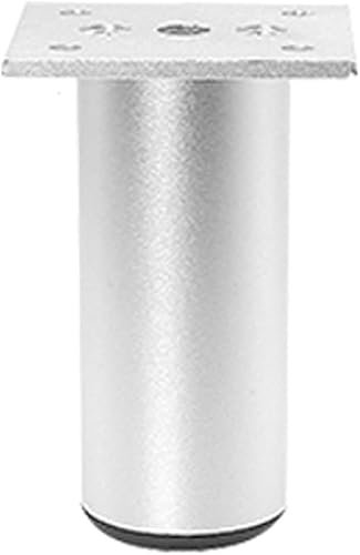 Generisch Möbelbeine aus Vierkantrohrmetall, Füße gebürstet, Sofabein/Schrankbein/Couchtischbein, 4-TLG., 400 lbs(Silver,12cm) von Generisch