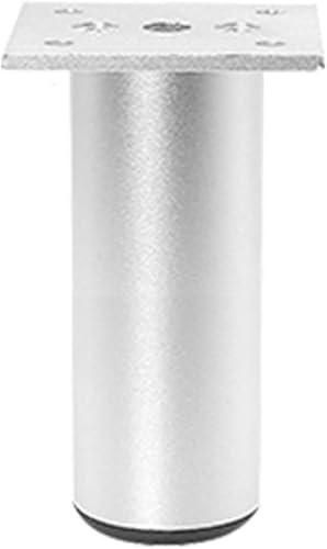 Generisch Möbelbeine aus Vierkantrohrmetall, Füße gebürstet, Sofabein/Schrankbein/Couchtischbein, 4-TLG., 400 lbs(Silver,15cm) von Generisch