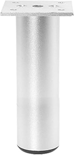 Generisch Möbelbeine aus Vierkantrohrmetall, Füße gebürstet, Sofabein/Schrankbein/Couchtischbein, 4-TLG., 400 lbs(Silver,20cm) von Generisch