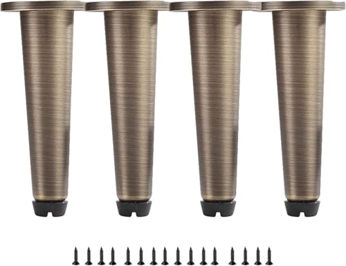 Generisch Möbelbeine aus reinem Kupfermetall, Stützbeine for Moderne Schrankbeine, verstellbares Sofabeinset, 4-TLG.(A,10CM) von Generisch