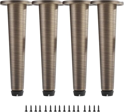 Generisch Möbelbeine aus reinem Kupfermetall, Stützbeine for Moderne Schrankbeine, verstellbares Sofabeinset, 4-TLG.(A,13CM) von Generisch