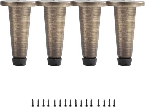Generisch Möbelbeine aus reinem Kupfermetall, Stützbeine for Moderne Schrankbeine, verstellbares Sofabeinset, 4-TLG.(A,6CM) von Generisch