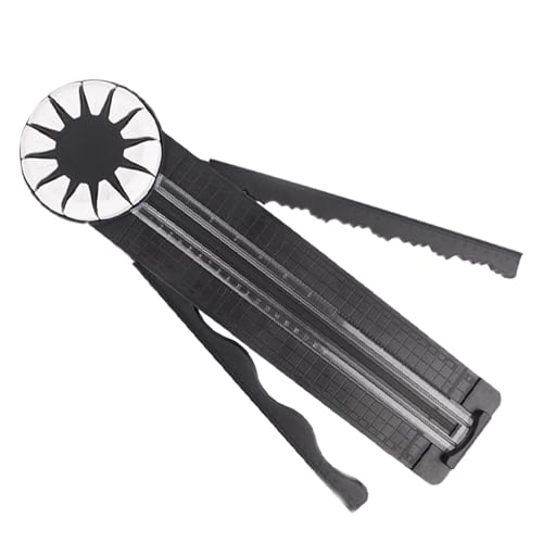 Generisch Multifunktionaler Papierschneider for Basteln, Kantenschneider for Papierbasteln, Bastelschere im 12-in-1-Stil mit rotierender Scheibe, dekoratives Papierschneidewerkzeug(Black) von Generisch