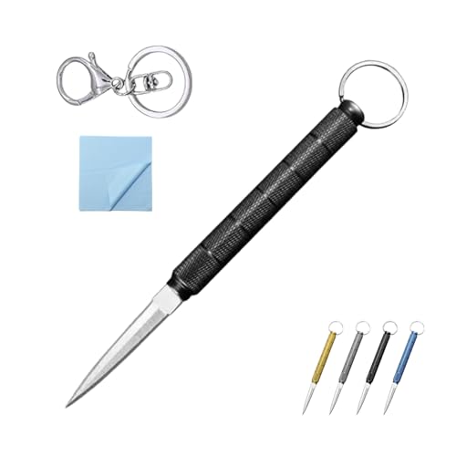 Generisch Multifunktionales Tragbares Taschenmesser, Tragbares Messer mit Scheide, Mini-Stabmesser, Mehrzweck für Outdoor-Abenteuer, TäGliches Auspacken (Schwarz) von Generisch