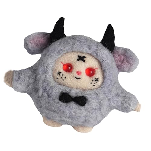 Generisch Nadelfilz-Set,Nadelfilz-Set für Anfänger, Plüschpuppen-Filzset, für Anfänger, Wollfilz-Set, niedliches Puppen-Filz-Set zum Basteln von Generisch