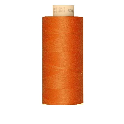 Nähgarn Nähfaden Garn reißfest Rolle 500m Stärke 120 - (0,39€/100m) Hergestellt in der EU Farbe Orange von Generisch