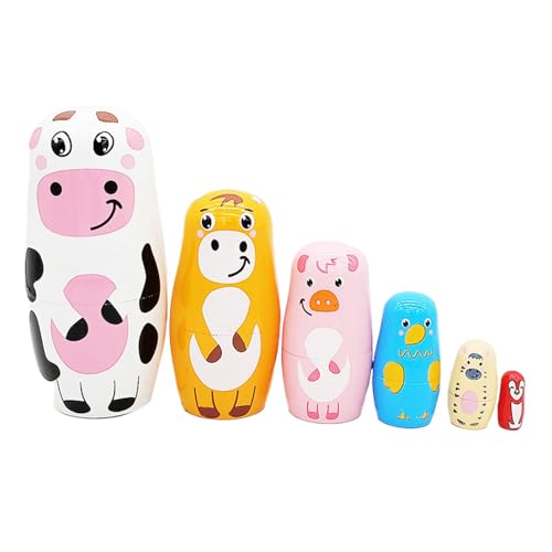 Generisch Nesting Puppen Für Kinder - Holz 6 Lagen Kuh Tier Puppen | Partyzubehör Für Wohnung Studentenzimmer Schlafzimmer Klassenzimmer Wohnzimmer Büro Thanksgiving Festtage Generisch Nesting Puppen Für Kinder - Holz 6 Lagen Kuh Tier Puppen | Partyzubehör Für Wohnung Studentenzimmer Schlafzimmer Klassenzimmer Wohnzimmer Büro Thanksgiving Festtage von Generisch