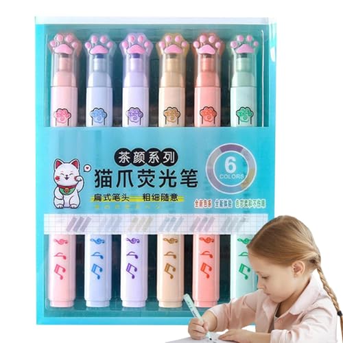 Generisch Niedliche Farbige Textmarker Mit Katzenpfoten, Schnell Trocknend, Glatter Schreibstift, Textmarker, Multifunktionaler Schulbedarf Für Briefe, Karten, Notizen, Scrapbooking Generisch Niedliche Farbige Textmarker Mit Katzenpfoten, Schnell Trocknend, Glatter Schreibstift, Textmarker, Multifunktionaler Schulbedarf Für Briefe, Karten, Notizen, Scrapbooking von Generisch