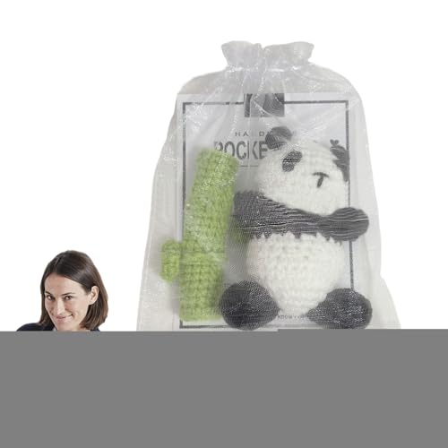Generisch Panda Häkeltier,Häkelpanda - Kuscheltiere Plüsch Panda | Handgefertigter entzückender gehäkelter mit Grußkarte und Organza-Paket für Thanksgiving, Kindertag, Babyparty Generisch Panda Häkeltier,Häkelpanda - Kuscheltiere Plüsch Panda | Handgefertigter entzückender gehäkelter mit Grußkarte und Organza-Paket für Thanksgiving, Kindertag, Babyparty von Generisch