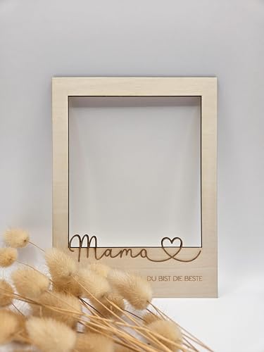 Generisch Personalisierter Holz-Bilderrahmen Passepartout 'Mama', 20 x 15 cm, Lindenholz, mit Herz-Design Generisch Personalisierter Holz-Bilderrahmen Passepartout 'Mama', 20 x 15 cm, Lindenholz, mit Herz-Design von Generisch