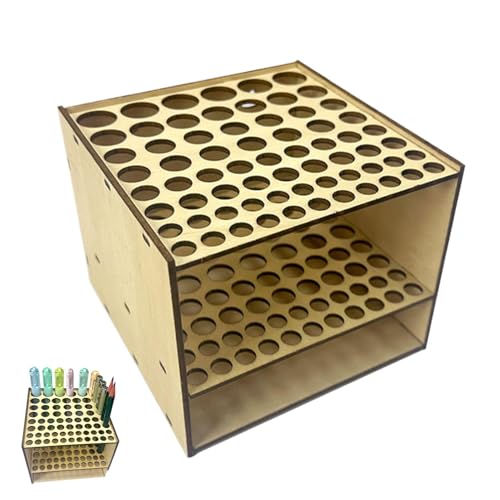 Generisch Pinsel-Organizer, Pinselhalter für Künstler,67-Loch-Holzpinselständer - Quadratischer Präsentationsständer, Künstlerbedarfs-Organizer für Stifte, Pinsel Generisch Pinsel-Organizer, Pinselhalter für Künstler,67-Loch-Holzpinselständer - Quadratischer Präsentationsständer, Künstlerbedarfs-Organizer für Stifte, Pinsel von Generisch