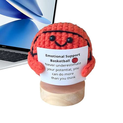 Generisch Positiver Häkeldoll | Dekorativer Häkelball,Sportthema Mit Motivationskarte Für Zimmerdekoration Bücherregal Wohnzimmer Arbeitszimmer Generisch Positiver Häkeldoll | Dekorativer Häkelball,Sportthema Mit Motivationskarte Für Zimmerdekoration Bücherregal Wohnzimmer Arbeitszimmer von Generisch