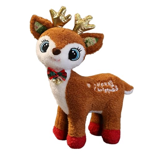 Generisch Puppen Kleidung Weihnachtspuppe Spielzeug Kleine Rentierpuppe Puppen Kleidung (Brown, 35cm) von Generisch