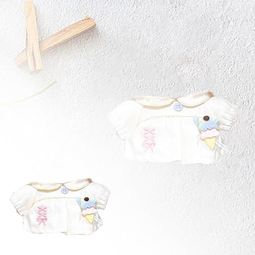 Generisch Puppenbett 43 cm Puppe 17 cm Kleidung, modisches und trendiges Mattes Puppenkleidungszubehör (Puppenkleidung Nicht im Lieferumfang enthalten) Puppenhaus Puppen (White, 5cm) von Generisch