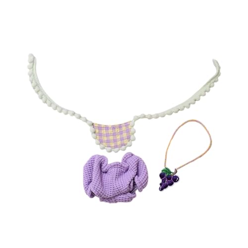Generisch Puppenkleidung 43 cm Set Mode Puppe Kleidung Outfits Kostüm Dress Up Set Für 12 Puppen Zubehör Kleiderschrank Bett Puppenbett (Purple, 17cm) von Generisch
