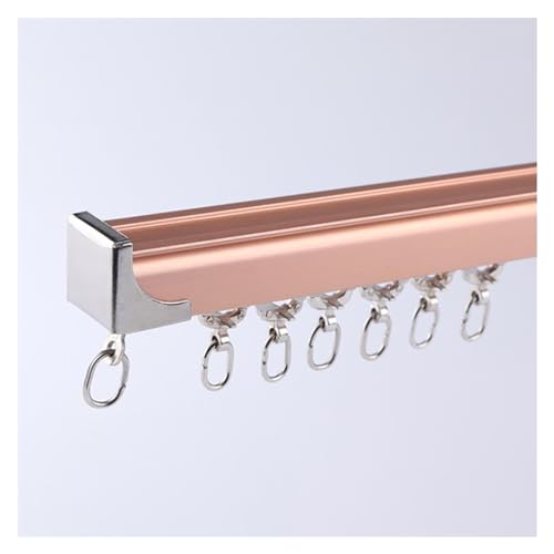 Generisch Raumteiler-Vorhangstange, Deckenvorhangschiene, 3,3–19,7 Fuß Deckenschiene for Vorhänge, Deckenschienen-Set mit leisen Rollen(Ceiling Mount,2m/6.6ft) von Generisch