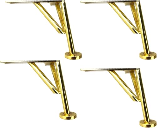 Generisch Robuste 3-Stab-Haarnadelbeine aus Metall, rustikale Massive Möbelbeine, Moderne DIY-Couchtischbeine aus massivem Metall, 4er-Set(10cm) von Generisch
