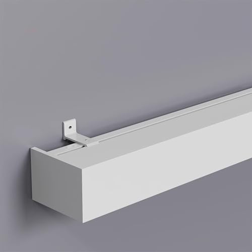 Generisch Robustes Vorhangschienensystem zur Wandmontage für Erkerfenster, dekorative 2,8 m (9,2 Fuß) weiße Vorhangstangen, perfekt für die Dekoration von Schlafzimmer und Wohnzimmer von Generisch