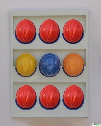 Generisch Robustes Wandhalterungs-Aufbewahrungsregal für Schutzhelme – Organizer für 9 Schutzhelme, idealer Helmhalter für Büro und Garage, langlebige Helmwesten-Ausstellung für 3–20 Helme Generisch Robustes Wandhalterungs-Aufbewahrungsregal für Schutzhelme – Organizer für 9 Schutzhelme, idealer Helmhalter für Büro und Garage, langlebige Helmwesten-Ausstellung für 3–20 Helme von Generisch