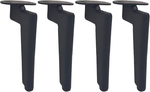 Generisch Rustikale Möbelbeine aus Metall, Sofabeine for Heimwerkerprojekte, Fernsehschrankbeine, Stuhlbeine, Ottomanenbeine, 4 Stück(Black,18cm) von Generisch