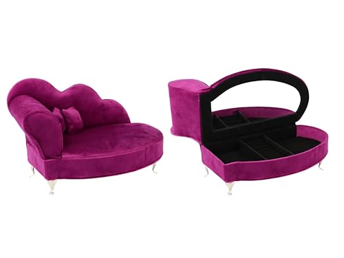 Generisch Schmuckschatulle Schmuckkästchen kleines Sofa Couch lila/pink mit Spiegel aufklappbar Generisch Schmuckschatulle Schmuckkästchen kleines Sofa Couch lila/pink mit Spiegel aufklappbar von Generisch