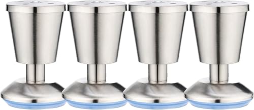 Generisch Schrankfüße aus Edelstahl, Stützbeine for TV-Schränke, Möbelbeine aus silbernem Metall, Ersatzbeine, 4 Stück, 200 Pfund(8cm) von Generisch