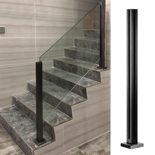 Generisch Schwarzer Glasgeländerpfosten für Innen-/Außentreppen, quadratische Klemme aus Edelstahl 304, langlebiges Balustersystem für Terrassen, Elegantes Eckpfostendesign, Größe: 125 cm Generisch Schwarzer Glasgeländerpfosten für Innen-/Außentreppen, quadratische Klemme aus Edelstahl 304, langlebiges Balustersystem für Terrassen, Elegantes Eckpfostendesign, Größe: 125 cm von Generisch