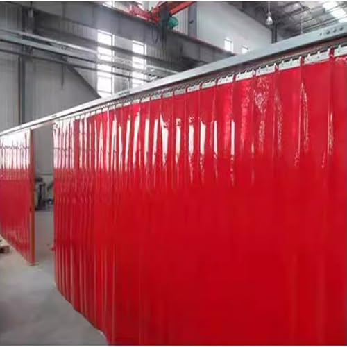 Generisch Schweißstreifentür, PVC-Streifenvorhang, Kunststoff-Vinyl-Streifentürvorhang, Fensterdekorationsbeschläge, geeignet für den Lichtbogenschutz in Lagerhallen und Fabriken (rot, 1,2 x 2,3 m) Generisch Schweißstreifentür, PVC-Streifenvorhang, Kunststoff-Vinyl-Streifentürvorhang, Fensterdekorationsbeschläge, geeignet für den Lichtbogenschutz in Lagerhallen und Fabriken (rot, 1,2 x 2,3 m) von Generisch