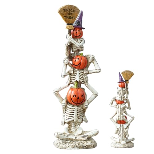 Generisch Skelett Deko - Lachender Kürbisschädel Deko Fotoprop Sammelfigur - Sammelfiguren Als Tischdekoration Für Zuhause Küche Wohnung von Generisch