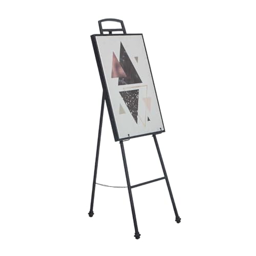 Generisch Staffelei-Ausstellungsständer, höhenverstellbare Metallstaffelei, Willkommens-Hochzeitsschildständer, for die Anzeige von Zeichnungen und exquisiten Ausstellungen(Black) von Generisch