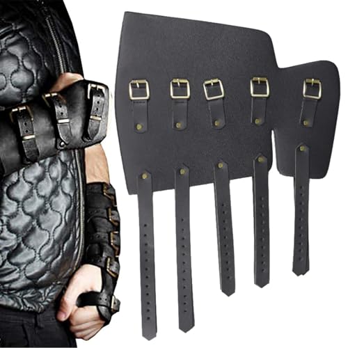 Generisch Steampunk Leder Handgelenk Stütze - Trident Hand -Klammer, Tunnel -Reliefhandschuhe | Langlebige Jagd -Schießausrüstung für Männer von Generisch