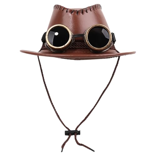 Generisch Steampunk Zylinderhüte für Herren - Westernhut - Mit Schutzbrille Deko Für Cosplay Modenschauen Fasching Karneval Fest Generisch Steampunk Zylinderhüte für Herren - Westernhut - Mit Schutzbrille Deko Für Cosplay Modenschauen Fasching Karneval Fest von Generisch