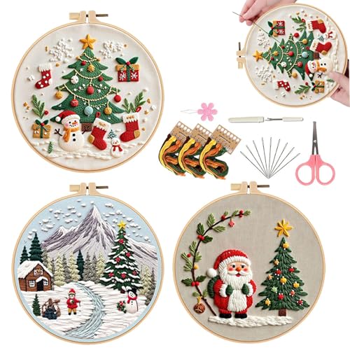 Generisch Stick-Set Für Erwachsene, Weihnachten Stick-Set Für Anfänger, Kreuzstich Stick-Kits Mit Stickrahmen, DIY Stickbilder Zur Weihnachtsdekoration Generisch Stick-Set Für Erwachsene, Weihnachten Stick-Set Für Anfänger, Kreuzstich Stick-Kits Mit Stickrahmen, DIY Stickbilder Zur Weihnachtsdekoration von Generisch