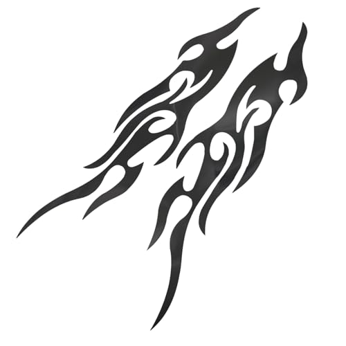 Generisch Sticker Für Krafträder,Flamen Motive | 2 Stücke Wetterfestes Abzeichen Coole Designs Für Stoßstange, LKW & Fenster von Generisch