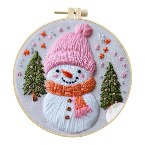 Generisch Stickset Weihnachten,Winter Stickset - Ornament-Handstickmuster-Nähsets - Dekoratives Stick-Übungsset, Nadelspitzen-Reifen für Schlafzimmer und Wohnzimmer Generisch Stickset Weihnachten,Winter Stickset - Ornament-Handstickmuster-Nähsets - Dekoratives Stick-Übungsset, Nadelspitzen-Reifen für Schlafzimmer und Wohnzimmer von Generisch