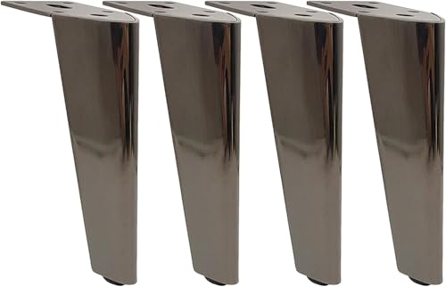 Generisch Stützbeine aus Metall for Couchtischbeine/Sofabeine/TV-Schrankbeine/Bettseiten-Möbelbeine, 4-teilig, tragend bis 400 Pfund(C) von Generisch