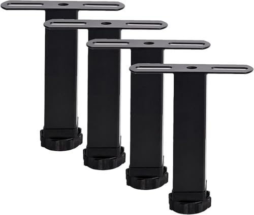 Generisch T-förmige, einziehbare Möbelbeine, verstellbare Bettfüße, schwere Lattenstützbeine for die Mittelbettlatte for Bettrahmen, 4er-Set(A,18CM) von Generisch