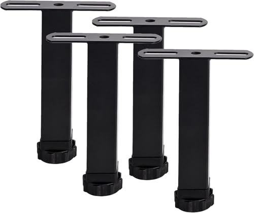 Generisch T-förmige, einziehbare Möbelbeine, verstellbare Bettfüße, schwere Lattenstützbeine for die Mittelbettlatte for Bettrahmen, 4er-Set(A,25CM) von Generisch