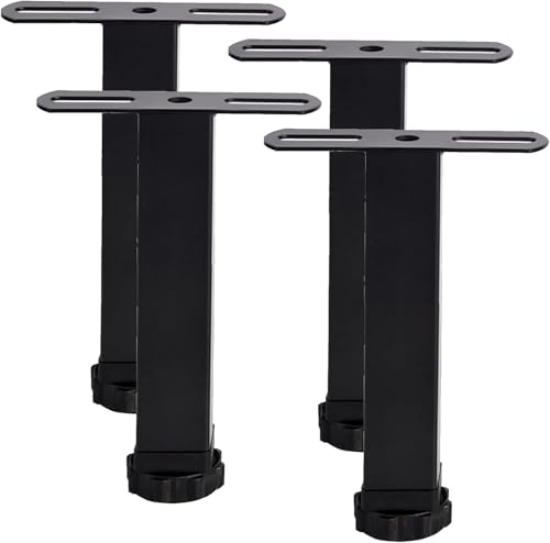 Generisch T-förmige, einziehbare Möbelbeine, verstellbare Bettfüße, schwere Lattenstützbeine for die Mittelbettlatte for Bettrahmen, 4er-Set(A,35CM) von Generisch