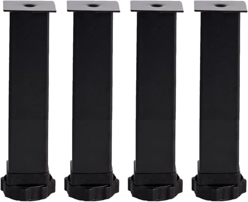 Generisch T-förmige, einziehbare Möbelbeine, verstellbare Bettfüße, schwere Lattenstützbeine for die Mittelbettlatte for Bettrahmen, 4er-Set(B,18CM) von Generisch