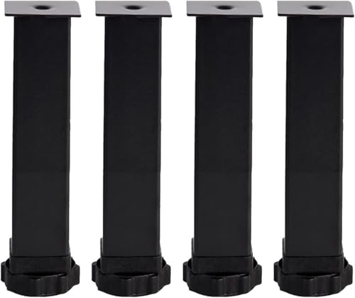 Generisch T-förmige, einziehbare Möbelbeine, verstellbare Bettfüße, schwere Lattenstützbeine for die Mittelbettlatte for Bettrahmen, 4er-Set(B,20CM) von Generisch