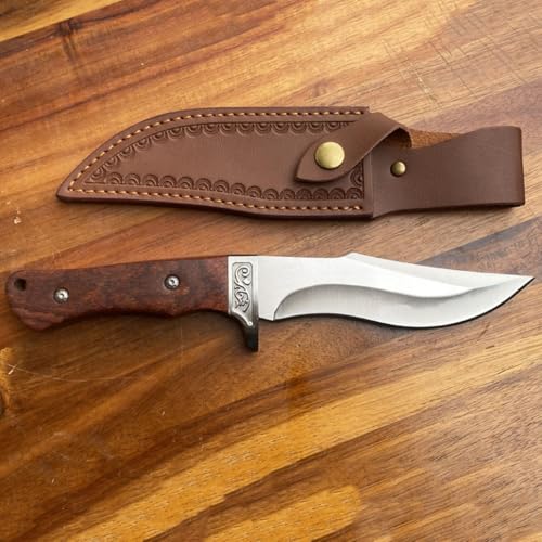 TEERMA PC8 Integriertes geschmiedetes gerades Messer im Freien mit fester Klinge, Überlebensmesser, Jagdmesser von Generisch