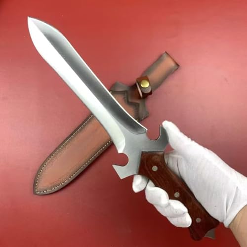 Generisch TEERMA S9Z- Integriertes geschmiedetes gerades Messer im Freien mitfester Klinge, Überlebensmesser, Perfektes Bushcraft Messer Outdoor,Jagdmesser,Angelmesser mit feststehende Klinge von Generisch