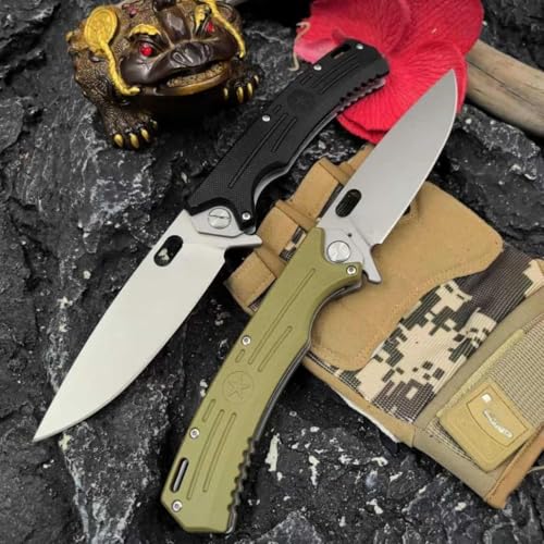 TEERMA SF5 - eIntgriertes geschmiedetes gerades Messer im Freien mit fester Klinge, Überlebensmesser, Perfektes Bushcraft Messer Outdoor,Jagdmesser (Zufällige Farblieferung) von Generisch