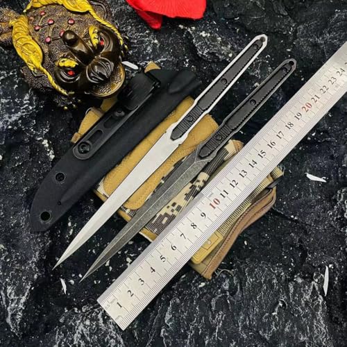 Generisch TEERMA UX4- Integriertes geschmiedetes gerades Messer im Freien mitfester Klinge, Überlebensmesser, Perfektes Bushcraft Messer Outdoor,Jagdmesser,Angelmesser mit feststehende Klinge von Generisch