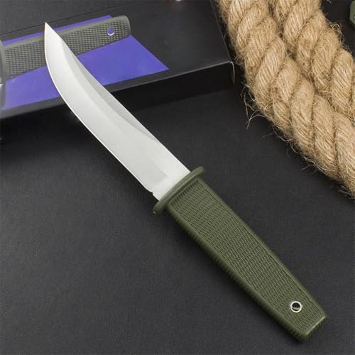 Generisch TEERMA VT7 - Integriertes geschmiedetes gerades Messer im Freien mit fester Klinge, Überlebensmesser, Perfektes Bushcraft Messer Outdoor,Jagdmesser von Generisch