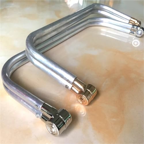 Generisch Taschenrahmen Verschluesse Metallrahmen, Aluminiumrohr, Innenscharnier, Taschenrahmen, Geldbörsenrahmen FüR DIY Handtasche(Silver Connector,8 Inch 20cm) von Generisch
