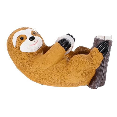 Generisch Tier Tape Dispenser aus Harz Kreativer Schreibtisch Organizer für Büro und Schule Süßes Faultier Design Praktischer Abroller für Klebeband und Bastelprojekte von Generisch