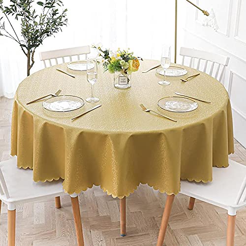 Generisch Tisch Decke Wasserabweisend Lotuseffekt Heat-Resistant Tablecloth with Stain Protection, Easy Care, Gold Color, 180 cm Round Diameter Generisch Tisch Decke Wasserabweisend Lotuseffekt Heat-Resistant Tablecloth with Stain Protection, Easy Care, Gold Color, 180 cm Round Diameter von Generisch