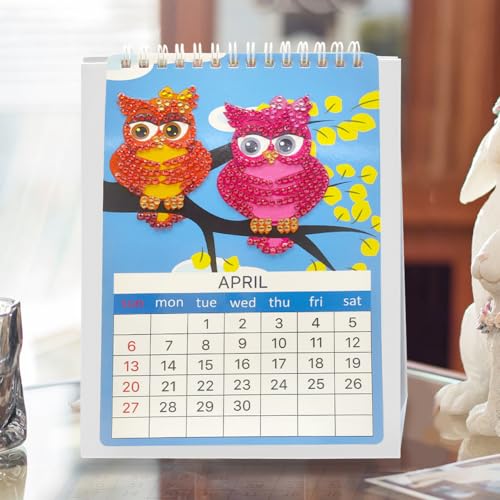 Generisch Tischkalender 2025 mit Diamond Painting, Eule Monatskalender 2025,Aufstellen kalender, 21x16cm, Bürokalender, Ringbindung, Geschenk Generisch Tischkalender 2025 mit Diamond Painting, Eule Monatskalender 2025,Aufstellen kalender, 21x16cm, Bürokalender, Ringbindung, Geschenk von Generisch